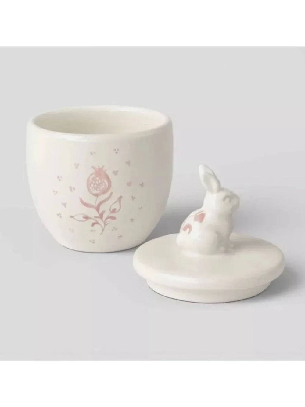 Target Easter Stoneware Aralia Sugar Jar White Pink Threshold™ Tabletop Decor